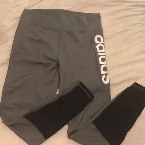 Adidas Long Leggings With Mesh Detail